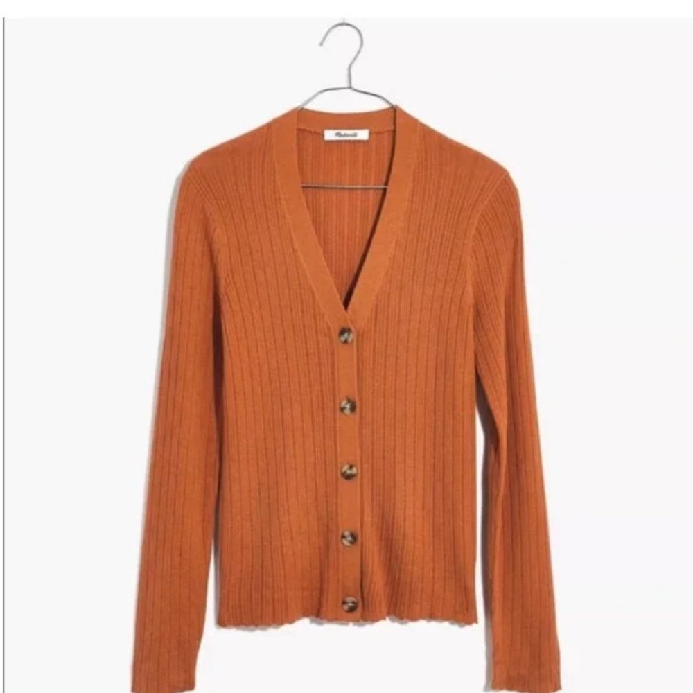Madewell Pointelle Ribbed Cardigan